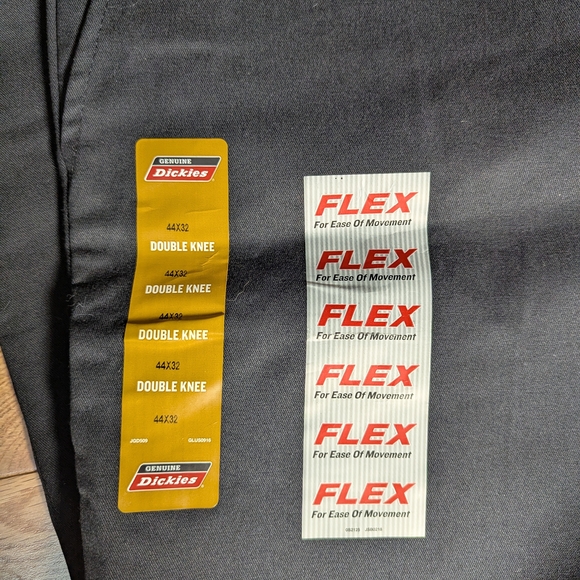 NWT Dickies Men's 44 x 32 Black Flex Double Knee Work Pants - Picture 4 of 8
